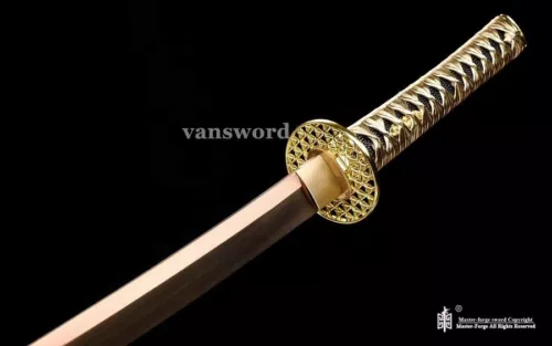 Clay tempered T10 steel Katana Japanese full tangNinjato Shirasaya Sword sharp.