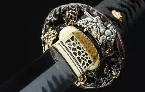 T10 Steel Clay Tempered Handmade Real Japanese Katana Samurai Battle Real Hamon.