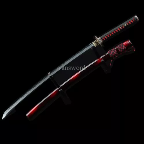 T10 Steel Clay Tempered Handmade Real Japanese Katana Samurai Battle Real Hamon.