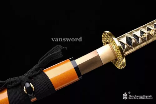 Clay tempered T10 steel Katana Japanese full tangNinjato Shirasaya Sword sharp.