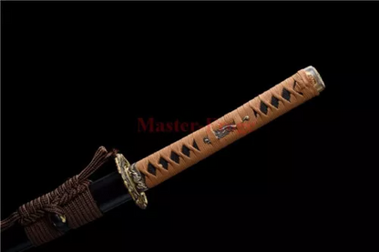 Japanese Katana Samurai Sword T10 Carbon Steel Clay Tempered Real Hamon Sharp