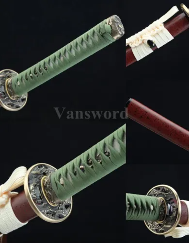 Top Quality T10 Clay Tempered Blade Japanese Samurai Sword Sharp Dragon Tusba.