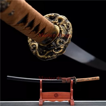 Japanese Katana Samurai Sword T10 Carbon Steel Clay Tempered Real Hamon Sharp