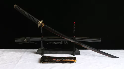 Hand Forged T10 Steel Clay Tempered Japanese Katana Samurai Real Hamon Sword