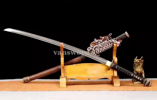 Tachi Sword Folded Steel Clay Tempered Original Japanese Samurai Sharp