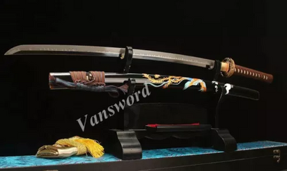 Choji Hamon Clay Tempered Handmade katana L6 steel Japanese Samurai Sword Sharp.