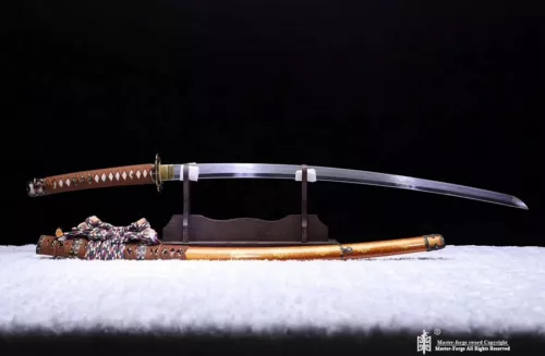 Clay Tempered Japanese Samurai Tachi Sword T10 Folded Steel battle ready sharp.