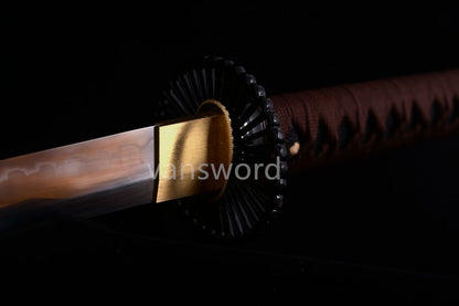 T10 Steel Clay Tempered Steel Japanese Katana Samurai Sword Full Tang Real Sharp