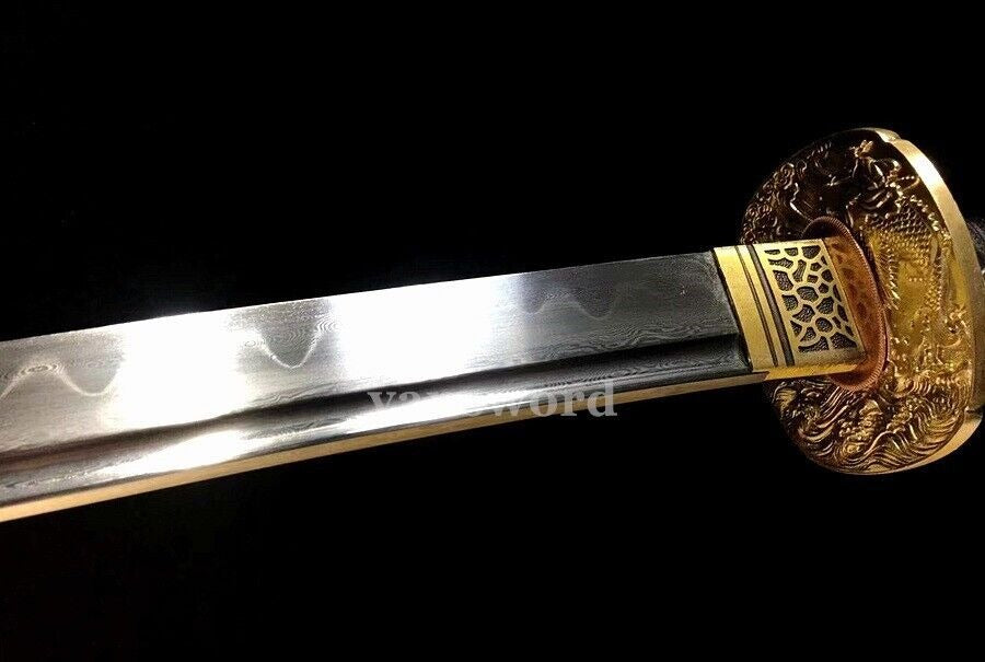 Japanese Abrasived Katana Samurai Sword Folded Steel Clay Tempered Battle Ready.