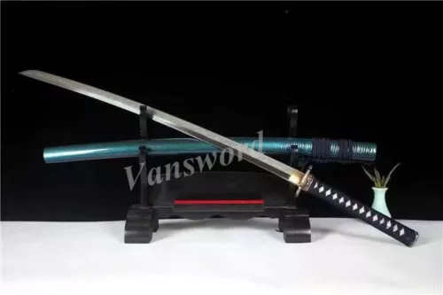 Choji Hamon T10 steel Clay Tempered Handmade katana Japanese samurai Sword Blue