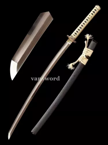 Clay Tempered Folded Steel Japanese Samurai Katana Sword Real Sharp Blade.