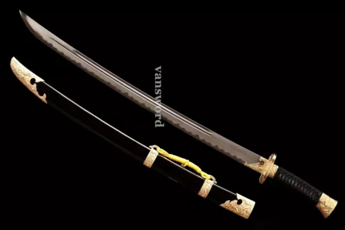 Tachi Sword Folded Steel Clay Tempered Original Japanese Samurai Sharp