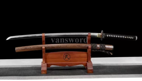 Japanese Katana Samurai Sword Folded Steel Clay Tempered Full Tang Battle Ready.