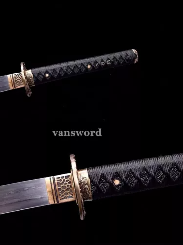 Handmade Clay Tempered Folded Steel Japanese Real Katana Samurai Sword Sharp