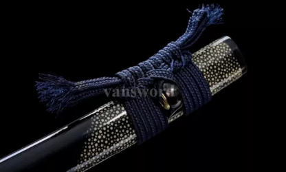 Japanese Wakizashi Sword Clay Tempered Folded Steel Sharp Battle Ready Full Tang