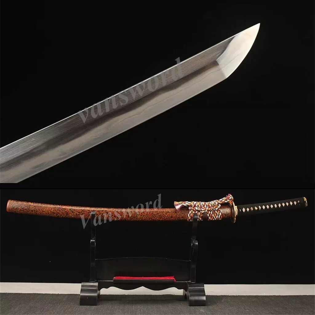 Shihozume Katana Samurai Sword Clay Tempered Choji Hamon Japanese Lacquer Sharp