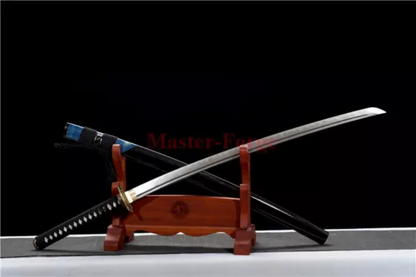 Full Tang Japanese Samurai Katana Sword Clay Tempered Folded Steel Sharp