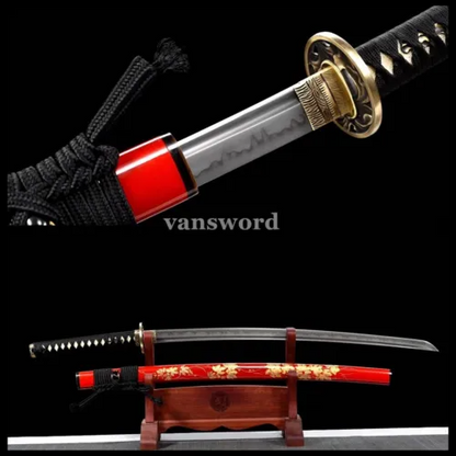 T10 Steel Clay Tempered Japanese Katana Samurai Sword Battle Ready Sharp