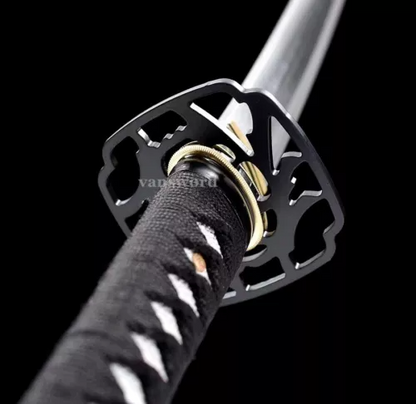 Katana Samurai Sword Hand Forged Folded Steel Clay Tempered Full Tang Japanese