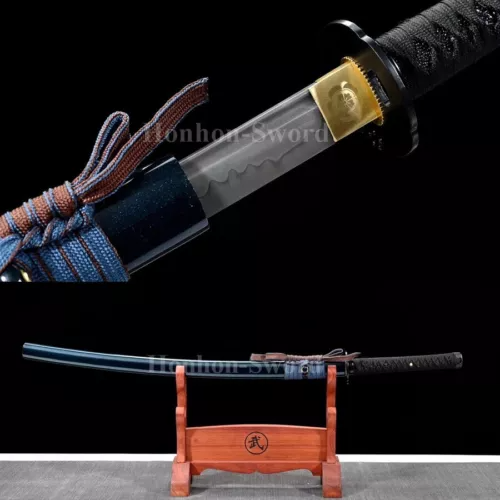 Katana Samurai Sword T10 Steel Clay Tempered Real Hamon Battle Ready Sharp