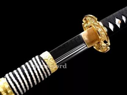 Tachi Japanese Samurai Sword T10 Carbon Steel Real Hamon Full Tang Sharp