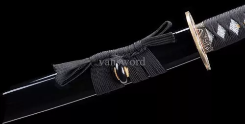 1095 High Carbon Steel Japanese Katana Sword Real Samurai Sharp With Blue Blade.