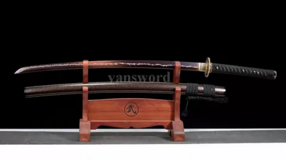 Hand Forged Red 1095 High Carbon Steel Japanese Samurai Katana Sword Real Sharp