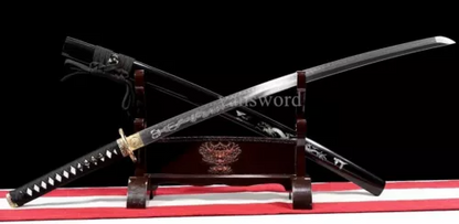 Handmade T10 Steel Clay Tempere Hand-painted Saya Japanese Katana Samurai Sword.