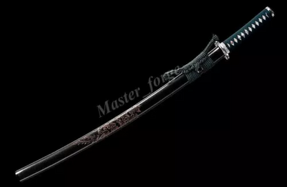 Japanese Samurai Katana Sword Choji Hamon Clay Tempered T10 Steel Sharp