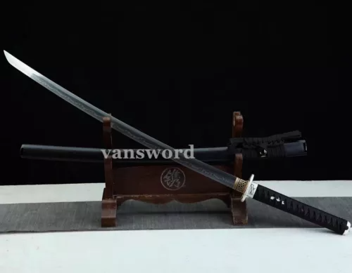 Handmade T10 Steel Clay Tempered Japanese Samurai Katana Sword Full Tang Real.