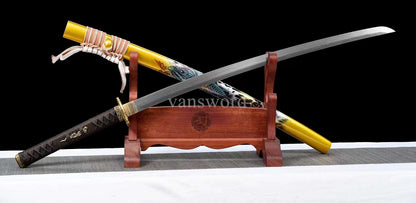 Folded Steel Hand-painted Saya Handmade Real Japanese Samurai Katana Sword NEW.