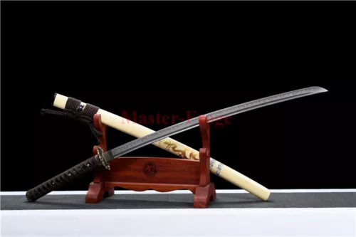 Japanese Samurai Sword Clay Tempered Differential harden T10 steel Katana Sharp