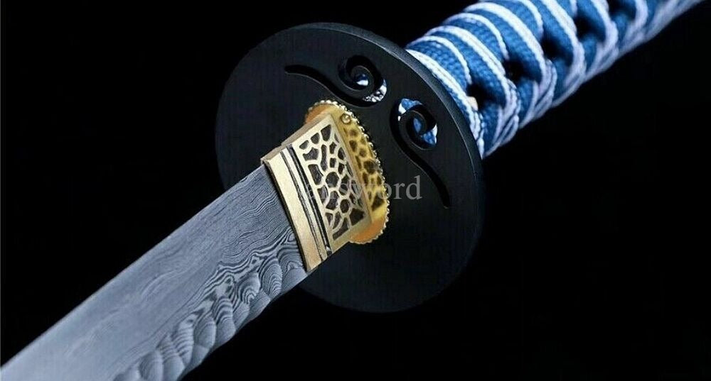 Folded Steel Hand Forge Japanese Katana Samurai Sword Hammering Pattern NEW.