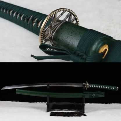 Hand Forged T10 Clay Tempered Japanese Samurai Sword Full Tang Katana Sharp