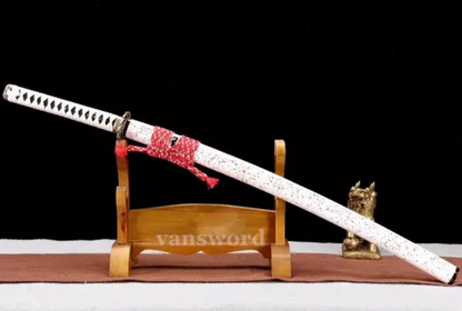 T10 Clay Tempered Steel Japanese Katana Samurai Real Saber Sword Handmade Sharp.