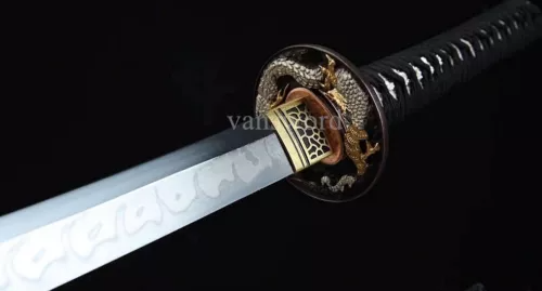 T10 Steel Rael Hamon Japanese Katana Samurai Sword Handmade With Dragon Tsuba.