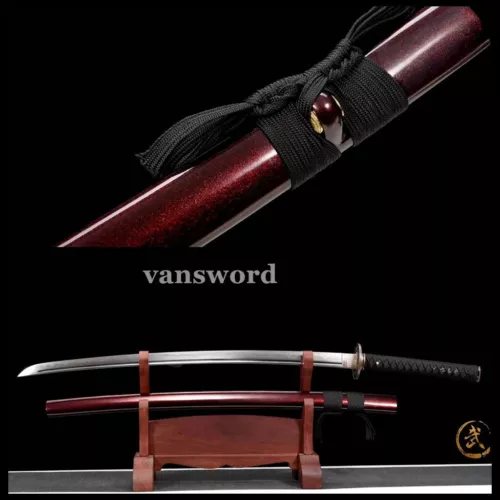 High Clay Tempered T10 Steel Japanese Samurai Katana Sword Real Weapons Sharp