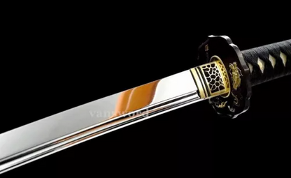 Japanese Polished Blade Katana 1095 High Carbon Steel Samurai Sword Real Sharp.