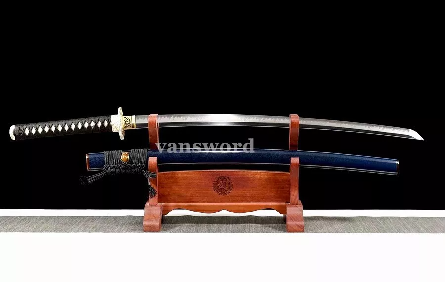 Japanese Katana T10 Steel Clay Tempered Samurai Battle Ready Sword Handmade .