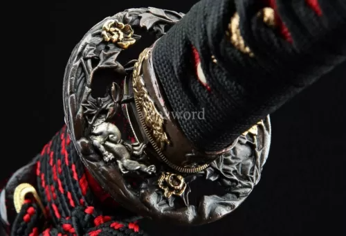 T10 Steel Clay Tempered Handmade Real Japanese Katana Samurai Battle Real Hamon.