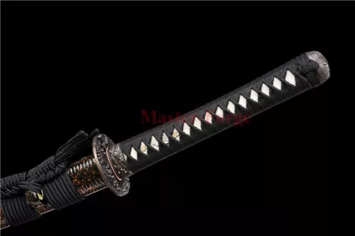 Japanese Katana Samurai Sword High Quality Damascus Folded Steel Full Tang Sharp