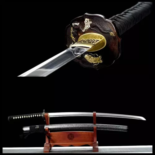 Japanese Polished Blade Katana 1095 High Carbon Steel Samurai Sword Real Sharp.