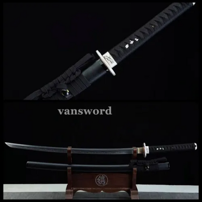 Handmade Japanese Samurai T10 Steel Clay Tempered Katana Sword Full Tang Real.