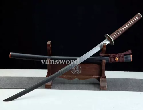 Damascus Folded Steel Japanese Katana Samurai Sword Full Tang Battle Ready Sharp