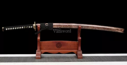 Kobuse Japanese Samurai Katana Hadori Polishing Sword Full Rayskin Saya 60HRC