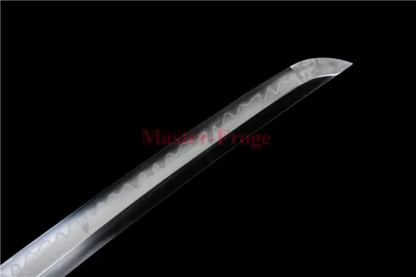 40.9'' T10 Steel Clay Tempered Katana Japanese Real Samurai Sword Hand Abrasive