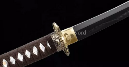 Handmade Japanese Wakizashi T10 Steel Clay Tempered Steel Samurai Sword Sharp.