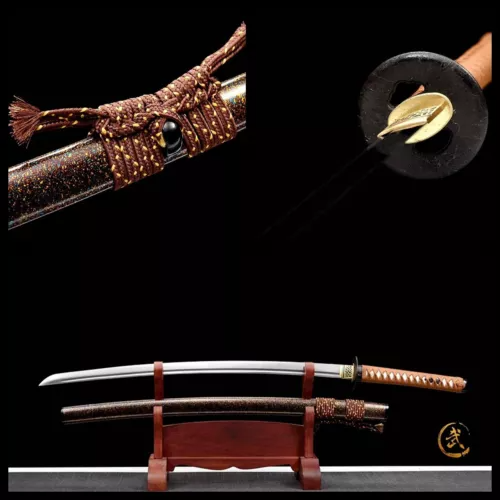 High Quality Damascus Folded Steel Handmade Katana Japanese Samurai Sword Sharp.