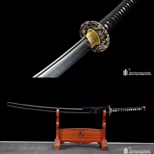 Choji hamon T10 steel Clay tempered Katana japanese samurai sword full tang