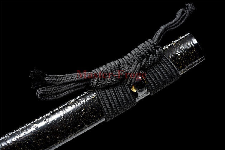 Handmade Folded Steel Japanese Samurai Katana Sword Full Tang Sharp Abrasive